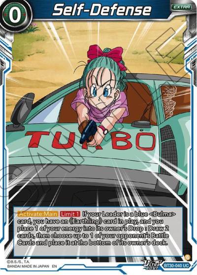 Self Defense BT30-040 Three Glorious Fighters Dragonball Super card