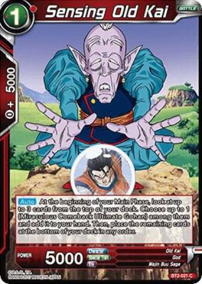 Sensing Old Kai BT2-021 Union Force Dragonball Super card