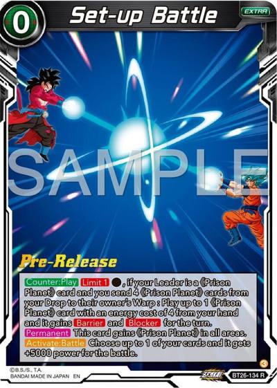 Set up Battle BT26-134 Ultimate Advent Pre-Release Cards Dragonball Super card
