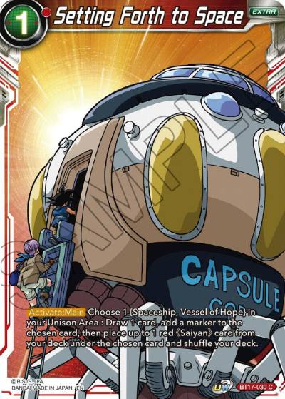Setting Forth to Space Foil BT17-030 Ultimate Squad Dragonball Super card