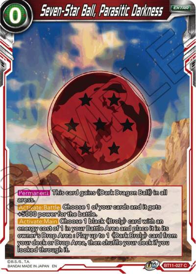 Seven Star Ball Parasitic Darkness Foil BT11-027 Vermilion Bloodline Dragonball Super card