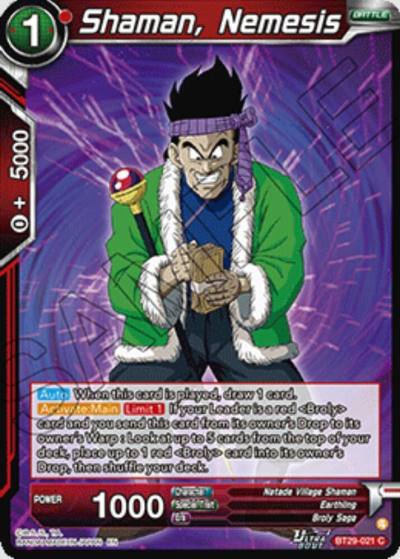Shaman Nemesis BT29-021 Fearsome Rivals Dragonball Super card