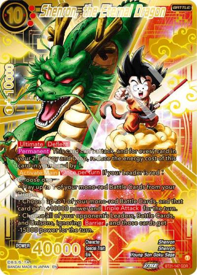 Shenron the Eternal Dragon GDR BT21-147 Prismatic Clash Dragonball Super card