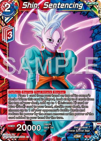 Shin Sentencing Foil BT27-112 History of Z Dragonball Super card