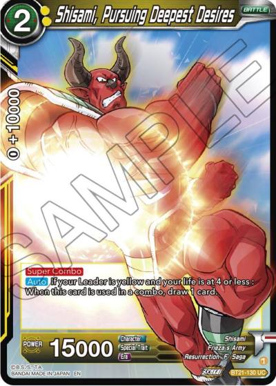Shisami Pursuing Deepest Desires BT21-130 Wild Resurgence Dragonball Super card
