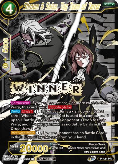 Shroom and Salsa Tag Team of Terror Championship Pack 2022 Vol2 Winner Gold Stamped P-424 Promotion Cards Dragonball Super card