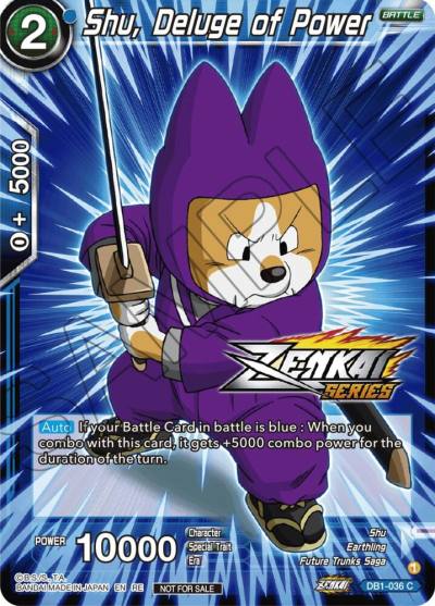 Shu Deluge of Power Event Pack 12 DB1-036 Tournament Promotion Cards Dragonball Super card