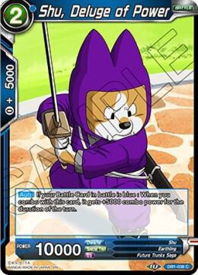 Shu Deluge of Power Foil DB1-036 Draft Box 04 - Dragon Brawl Dragonball Super card
