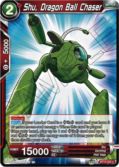 Shu Dragon Ball Chaser BT10-022 Rise of the Unison Warrior Dragonball Super card