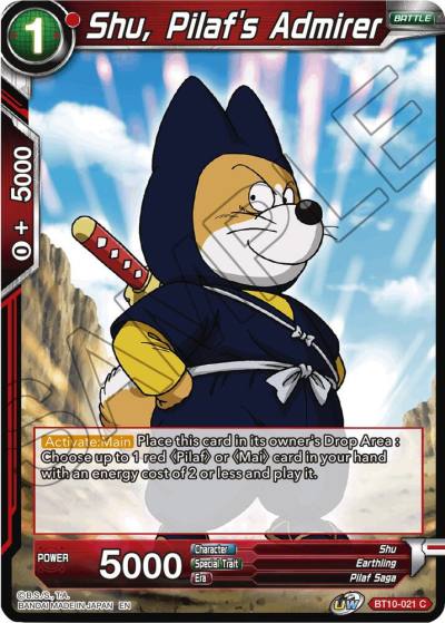 Shu Pilafs Admirer Foil BT10-021 Rise of the Unison Warrior Dragonball Super card
