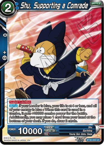Shu Supporting a Comrade BT30-033 Three Glorious Fighters Dragonball Super card