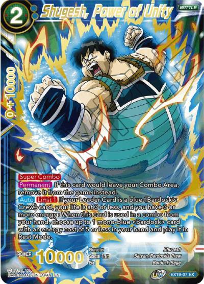 Shugesh Power of Unity EX19-07 Special Anniversary Set 2021 Dragonball Super card