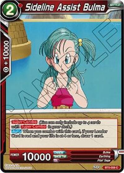 Sideline Assist Bulma BT5-008 Miraculous Revival Dragonball Super card