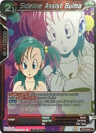 Sideline Assist Bulma Event Pack 4 BT5-008 Promotion Cards Dragonball Super card