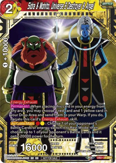 Sidra and Mohito Universe 9 Destroyer and Angel Championship Selection Pack 2023 Vol2 Silver Foil DB2-171 Tournament Promotion Cards Dragonball Super card