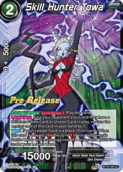Skill Hunter Towa BT15-125 Saiyan Showdown Pre-Release Cards Dragonball Super card