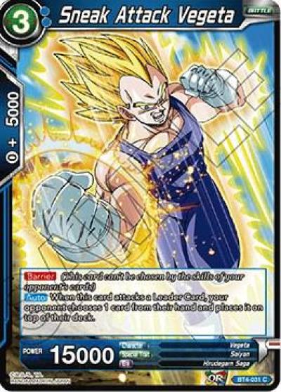 Sneak Attack Vegeta BT4-031 Colossal Warfare Dragonball Super card