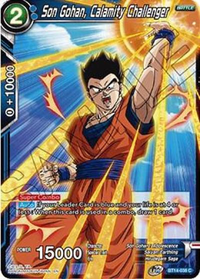 Son Gohan Calamity Challenger Foil BT14-038 Cross Spirits Dragonball Super card