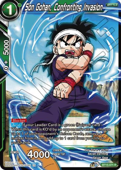 Son Gohan Confronting Invasion Foil BT15-071 Saiyan Showdown Dragonball Super card