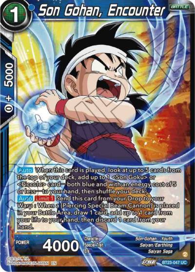 Son Gohan Encounter BT23-047 Perfect Combination Dragonball Super card