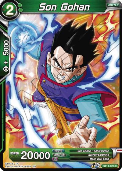 Son Gohan Green BT11-076 Vermilion Bloodline Dragonball Super card