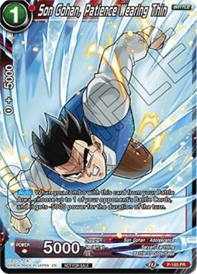 Son Gohan Patience Wearing Thin P-165 Promotion Cards Dragonball Super card