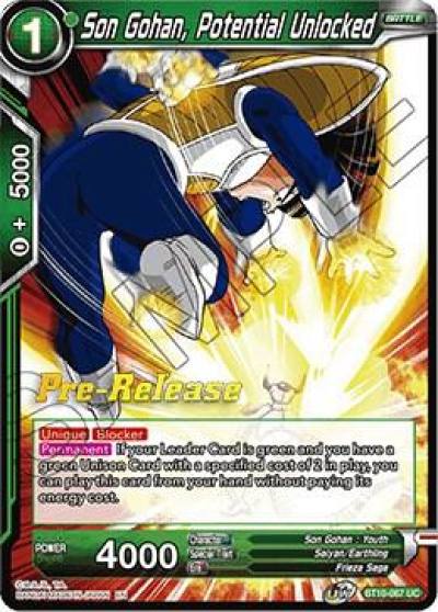 Son Gohan Potential Unlocked BT10-067 Rise of the Unison Warrior Pre-Release Cards Dragonball Super card