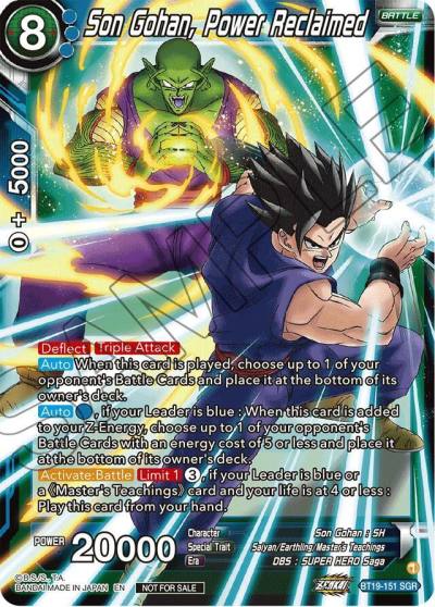 Son Gohan Power Reclaimed Championship 2023 Reward Pack BT19-151 Tournament Promotion Cards Dragonball Super card