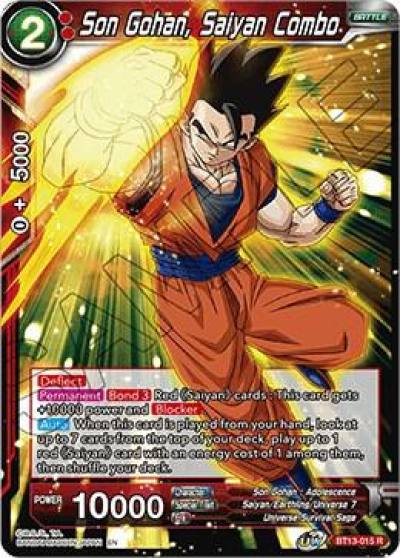 Son Gohan Saiyan Combo Foil BT13-015 Supreme Rivalry Dragonball Super card