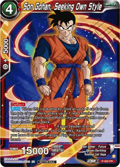 Son Gohan Seeking Own Style Zenkai Series Tournament Pack Vol6 P-555 Tournament Promotion Cards Dragonball Super card