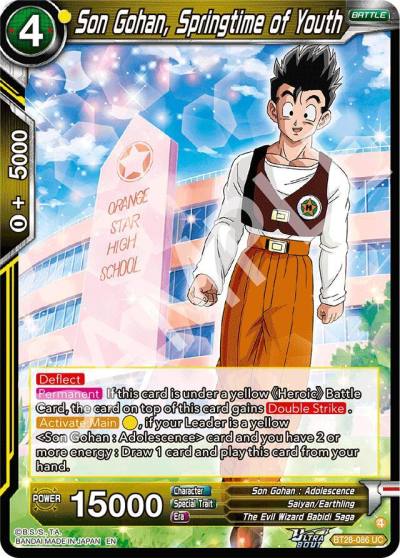 Son Gohan Springtime of Youth BT28-086 Prismatic Clash Dragonball Super card