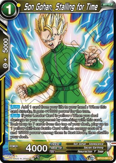 Son Gohan Stalling for Time BT12-091 Vicious Rejuvenation Dragonball Super card