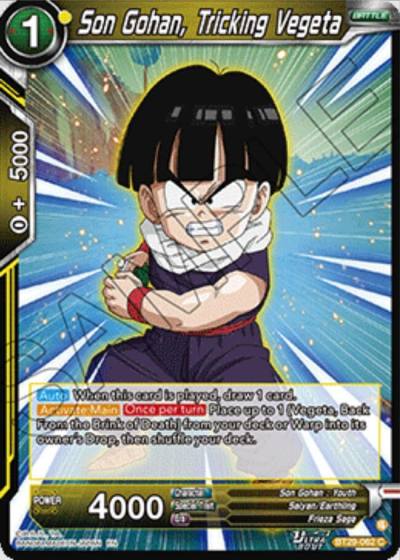 Son Gohan Tricking Vegeta BT29-062 Fearsome Rivals Dragonball Super card