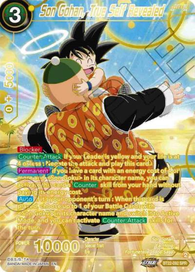 Son Gohan True Self Revealed SPR BT22-092 Critical Blow Dragonball Super card
