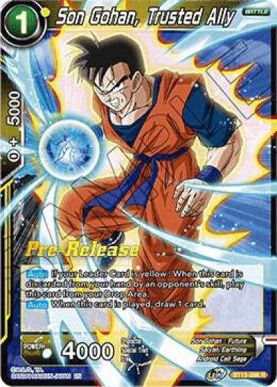 Son Gohan Trusted Ally BT13-098 Supreme Rivalry Pre-Release Cards Dragonball Super card