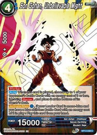 Son Gohan Unbelievable Might Foil BT13-038 Supreme Rivalry Dragonball Super card