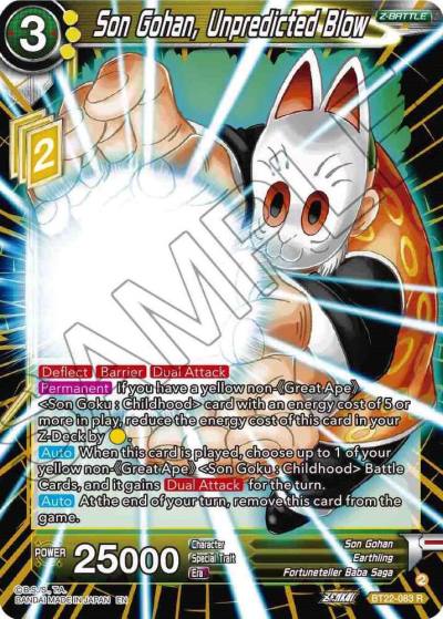 Son Gohan Unpredicted Blow BT22-083 Critical Blow Dragonball Super card