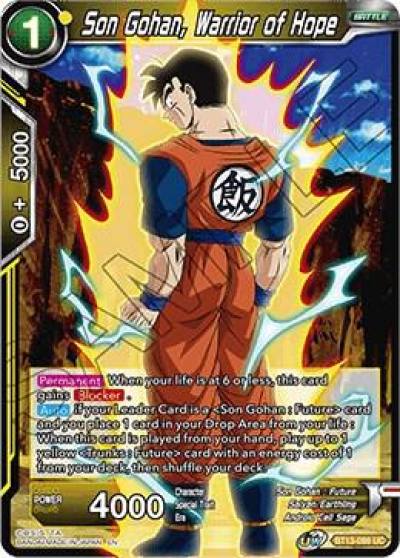 Son Gohan Warrior of Hope Foil BT13-099 Supreme Rivalry Dragonball Super card