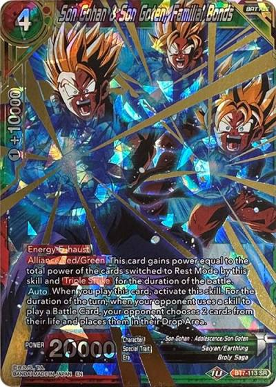 Son Gohan and Son Goten Familial Bonds Reprint BT7-113 Assault of the Saiyans Dragonball Super card