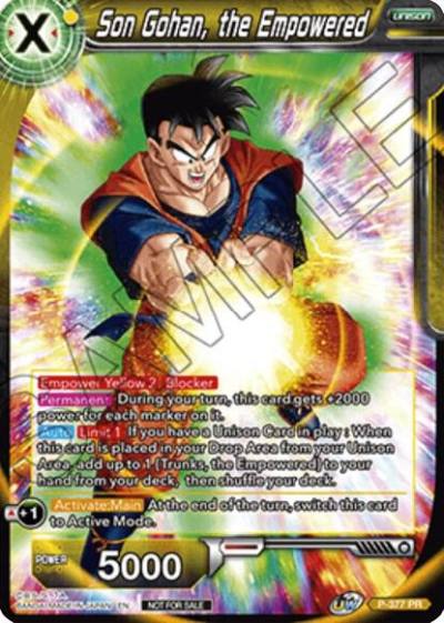 Son Gohan the Empowered P-377 Promotion Cards Dragonball Super card