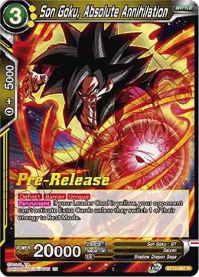 Son Goku Absolute Annihilation BT10-097 Rise of the Unison Warrior Pre-Release Cards Dragonball Super card