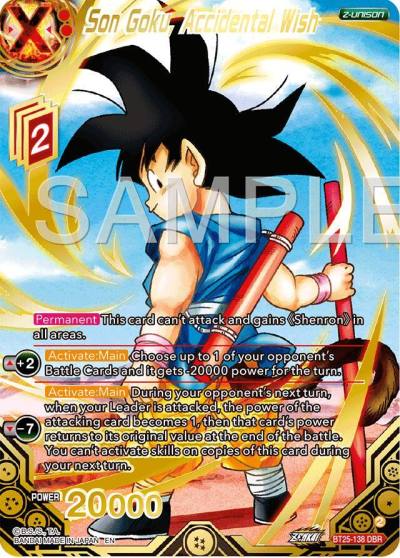 Son Goku Accidental Wish DBR BT25-138 Legend of the Dragon Balls Dragonball Super card