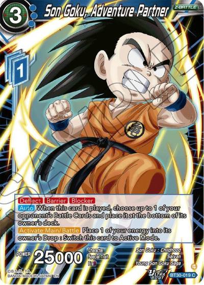 Son Goku Adventure Partner BT30-019 Three Glorious Fighters Dragonball Super card