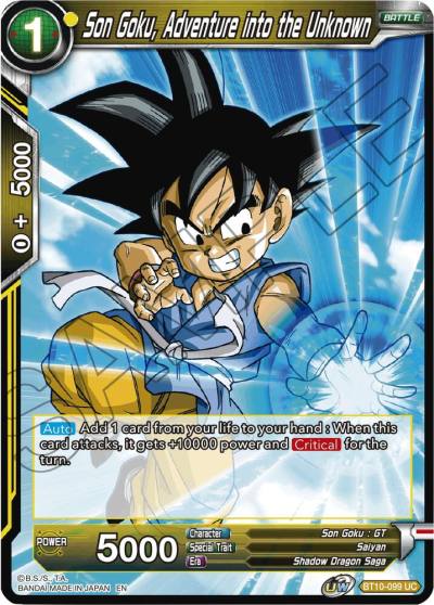 Son Goku Adventure into the Unknown Foil BT10-099 Rise of the Unison Warrior Dragonball Super card