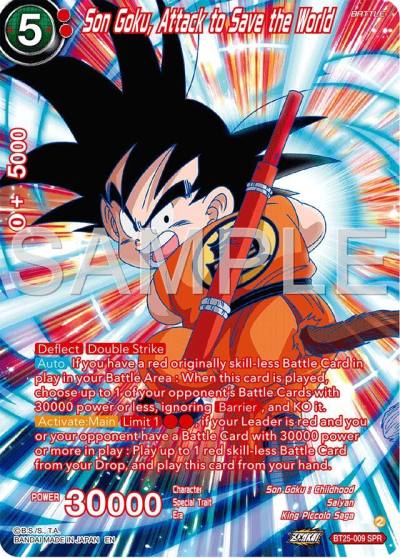 Son Goku Attack to Save the World SPR BT25-009 Legend of the Dragon Balls Dragonball Super card