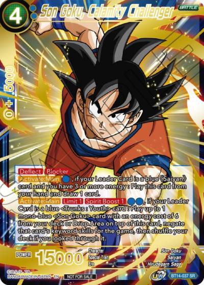 Son Goku Calamity Challenger BT14-037 Tournament Promotion Cards Dragonball Super card