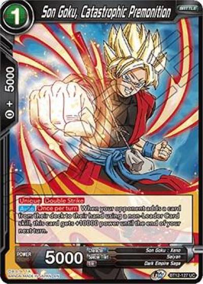 Son Goku Catastrophic Premonition BT12-127 Vicious Rejuvenation Dragonball Super card