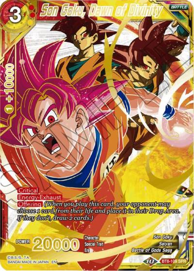 Son Goku Dawn of Divinity SPR BT8-109 Malicious Machinations Dragonball Super card
