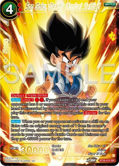Son Goku Deadly Combat Settled BT26-013 Ultimate Advent Dragonball Super card