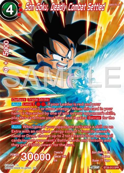 Son Goku Deadly Combat Settled SPR BT26-013 Ultimate Advent Dragonball Super card